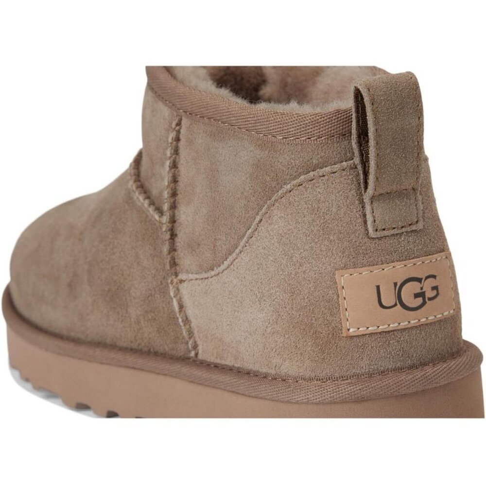 UGG Women's Caribou​ Rounded Toe Sheepskin Lining Classic Ultra Mini Boot - Picture 6 of 7